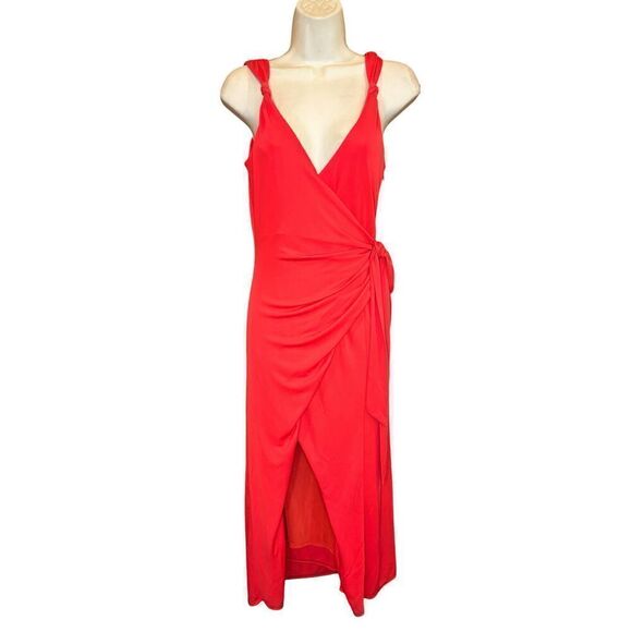 Cinq à Sept Delia Midi Dress in Red Chili Pepper NWT Size 2 - Picture 6 of 9